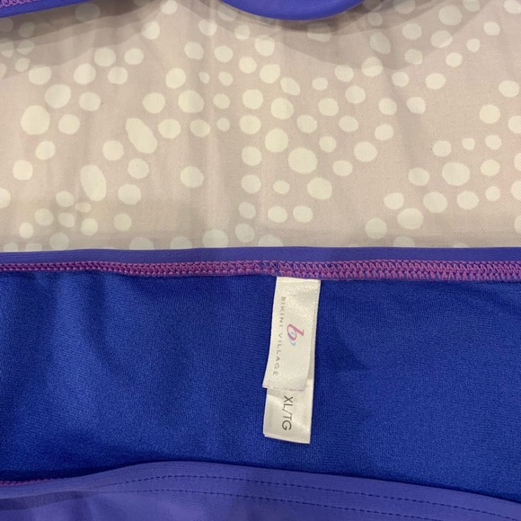 LA VIE EN ROSE royal blue bikini top & bottom - Picture 3 of 3